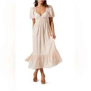ASTR The Label Twist Bust Tieback Midi Dress